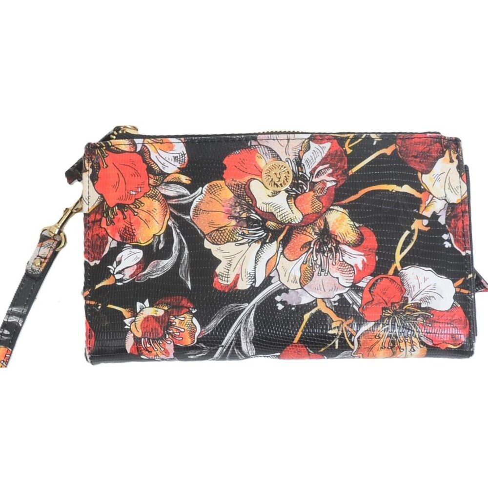 Anne Klein Bifold Wallet Flowers Wristlet I.D., Cards, Papers‎ & Money